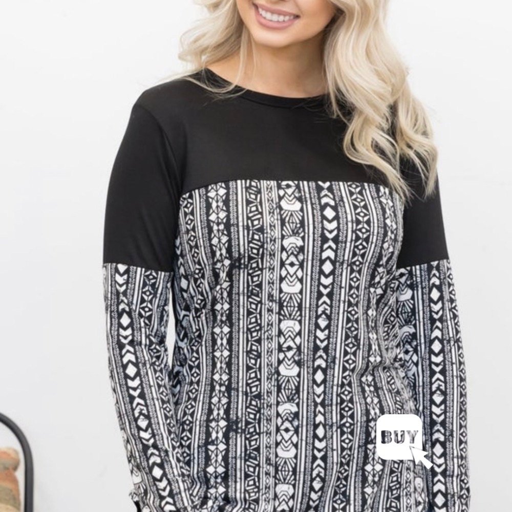 Can't Fight The Feeling Long Sleeve Top in Black